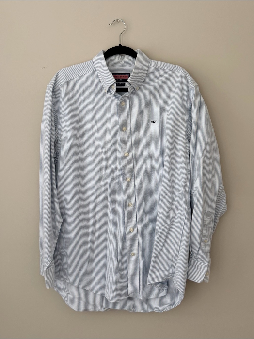 Vineyard Vines Light Blue & White Striped Button-Down Shirt